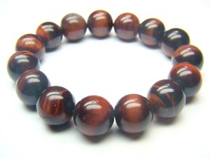 BTEBRS0800X Red Tiger Eye  Round Shape  12mm Bracelet