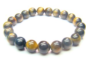 BTEMHS1000X Blue Tiger Eye  Round Shape  8mm Bracelet
