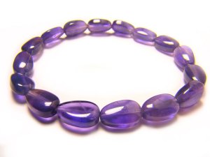 BAMXHS0800X Amethyst  Pear Shape  7x10mm Bracelet