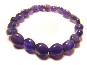 BAMXSP1000X Amethyst  Irregular Shape  8mm Bracelet