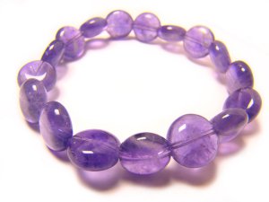 BAMXWH0406C Amethyst  Spere Shape  10mm Bracelet