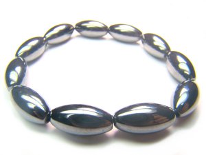 BHEXHS0800X Hematite Rice Shape 8x16mm Bracelet