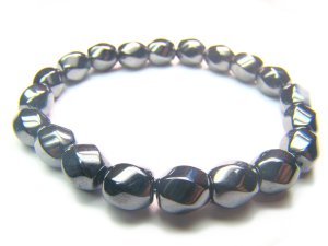 BHEXSS0812X Hematite S-Shape 8mm Bracelet