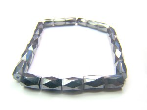 EAGXRS0600X Hematite Cylinder Shape 5mm Cut Bracelet
