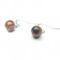 EAGRRS1000X Dark Red Agate Round Shape 8mm Earrings