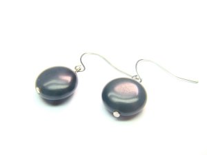EOBXHS1000X Obsidian  Spere Shape  12mm Earrings