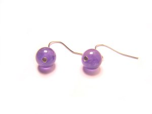 EAMXRS1000X Amethyst  Round Shape  8mm Earrings