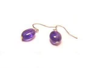 EAMXOS0812X Amethyst  Oval Shape  8x10mm Earrings