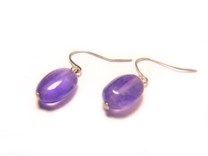 EAMXOS1216X Amethyst  Oval Shape  8x12mm Earrings