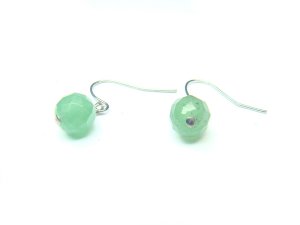 EAVXRS1000C Aventurine Round Shape 8mm Cut Earrings