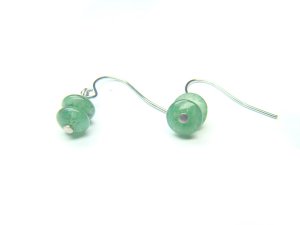 EAVXDO0408X Aventurine Donut Shape 3x6mm Earrings