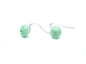 EAVXWH0508X Aventurine Donut Shape 4x8mm Cut Earrings