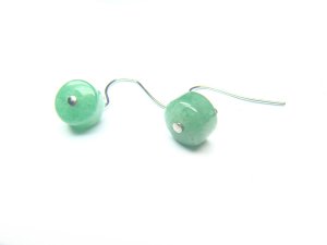 EAVXWH0610X Aventurine Wheel Shape 5x8mm Earrings