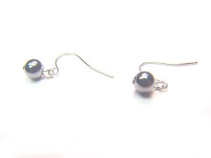 EHEXRS0800X Hematite Round Shape 6mm Earrings