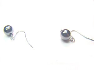 EHEXRS1000X Hematite Round Shape 8mm Earrings