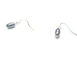 EHEXRE0608X Hematite Rice Shape 5x8mm Earrings