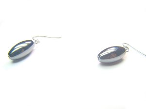 EHEXHS0800X Hematite Rice Shape 8x16mm Earrings