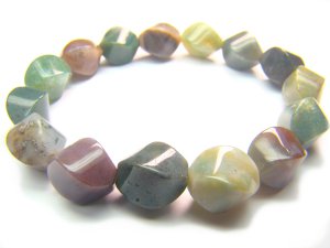 BBLXRS0600X Blood Stone S Shape 8x11mm  Bracelet