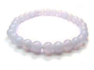 BBLXRS0800X Blue Lace Agate Round Shape 6mm  Bracelet