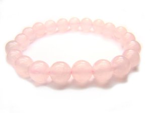BRQXRS1000X Rose Quartz Round Shape 8mm  Bracelet