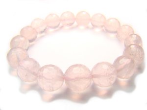 BRQXHS0800X Rose Quartz Round Shape 10mm Cut Bracelet