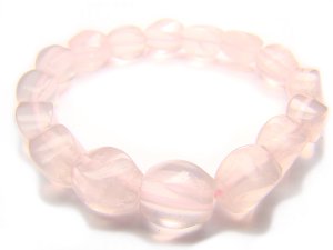 BRCXRS0600X Rose Quartz S Shape 8x11mm  Bracelet