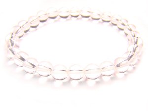 BRCXRS0800X Clear Quartz Round Shape 6mm  Bracelet