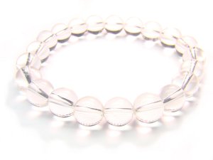 BRCXRS1000X Clear Quartz Round Shape 8mm  Bracelet