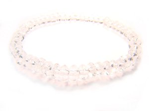 BRCXDO0408C Clear Quartz Donut Shape 3x5mm Cut Bracelet