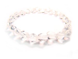 BRCXSS0709X Clear Quartz S Shape 5x7mm  Bracelet