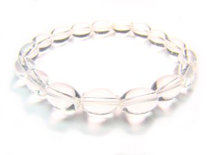 BRCXHS1000X Clear Quartz Rice Shape 7x10mm  Bracelet