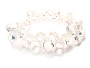 ESQXRS0800X Clear QuartzPear Shape 6x8mm Cut Bracelet