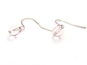 ERCXRS0800X Clear Quartz Round Shape 6mm  Earrings