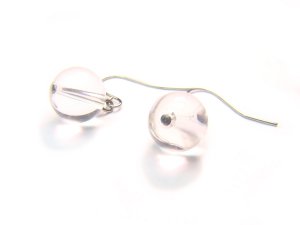 ERCXRS0600C Clear Quartz Round Shape 10mm  Earrings