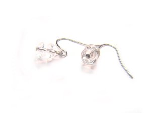ERCXDO0305C Clear Quartz Donut Shape 3x6mm  Earrings
