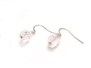 ERCXSS0709X Clear Quartz S Shape 5x7mm  Earrings