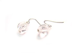 ERCXSS0811X Clear Quartz S Shape 7x9mm  Earrings