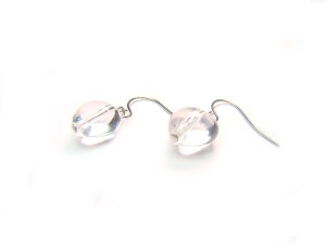 BA9844 Clear Quartz Heart Shape 10mm  Earrings