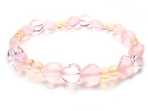 BA9846 Rose Quartz Citrine Clear Quartz Bracelet 2