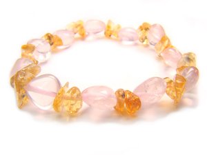 BA9851 Rose Quartz Citrine Clear Quartz Bracelet 4