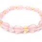 BA9862 Rose Quartz Citrine Clear Quartz Bracelet 7
