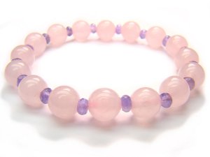 BB25 Rose Quartz Amethyst Clear Quartz Bracelet 13