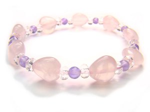 BB17 Rose Quartz Amethyst Clear Quartz Bracelet 20