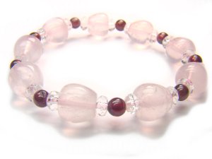 BB20 Rose Quartz Garnet Clear Quartz Bracelet 2