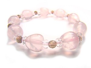 BB22 Rose Quartz Smoky Quartz Clear Quartz Bracelet 2