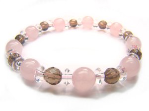 BB11 Rose Quartz Smoky Quartz Clear Quartz Bracelet 6