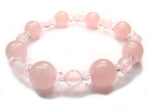 BB31 Rose Quartz Clear Quartz Bracelet 4