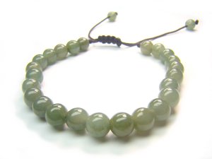 BYJXRS0600X Chinese Jade Round Shape 6mm Bracelet