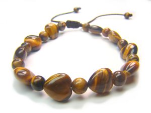 BB0074C Tiger Eye Mix Shape  Bracelet
