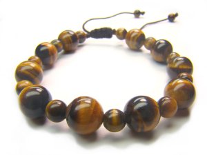 BB0075C Tiger Eye Mix Shape  Bracelet